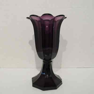Purple Glass Tulip Vase