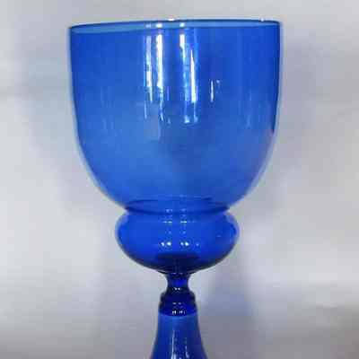 Murano Italian Blue Glass Goblet