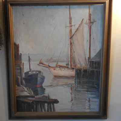 Gloucester Docks - Harbor Scene by A.N. Davis