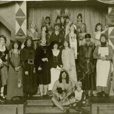 Costumed cast possibly from a Buswell play