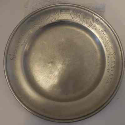18th c. Pewter F. C. Weimer Charger - Plate