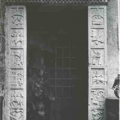Marble Relief Doorway Panels with Biblical Scenes