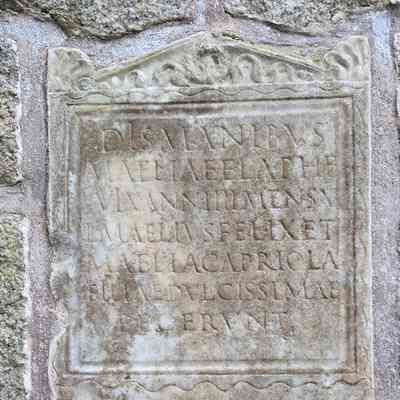 Epitaph of Maelia Elaphe (wall near entrance)