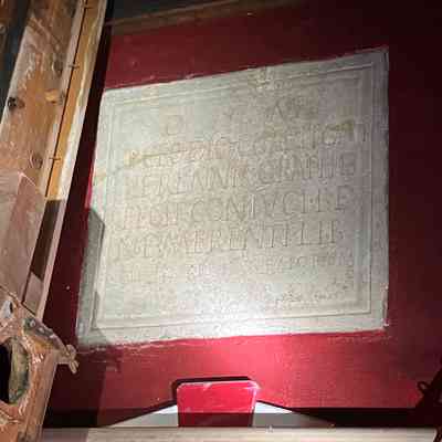 marble inscription in 1st Tower gallery
