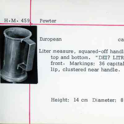 19th c. Pewter Liter Tankard