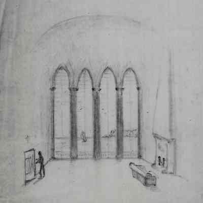 Bungalow, 1924 ca sketch, Solar Chamber Room