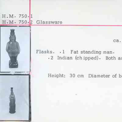Amber Glass Native American Shaped Bottle