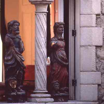16th c. St. Mark Statue with Lion at Feet