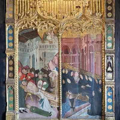15th c. St Romanus Altarpiece by Villa Lobos School