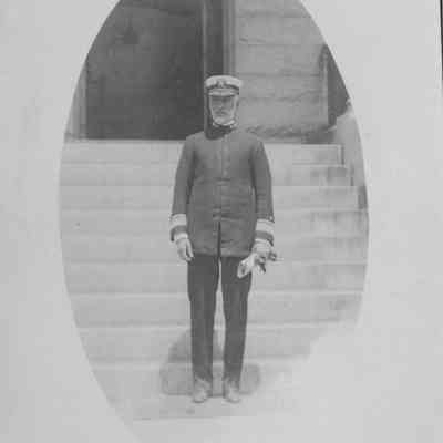 mariner captain on steps