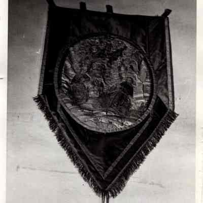15th c. Church Banner with Circular Image of Figure