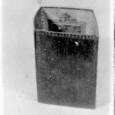 Italian Crimson Leather Trashcan