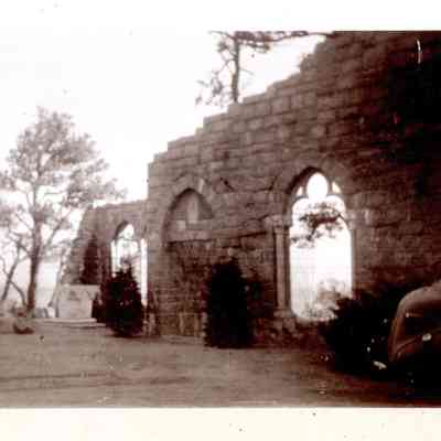 1930s cloister arches & lookout entrance