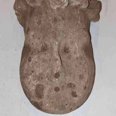 Sand Cast Face with Curly Hair Relief
