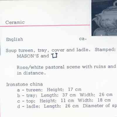 Soup Tureen Set with Pastoral Scene