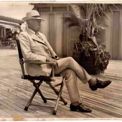 JHHSr in lounge chair, Boca Raton Club, Florida