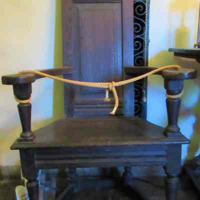 ca 1640 English Chair with High Paneled Back