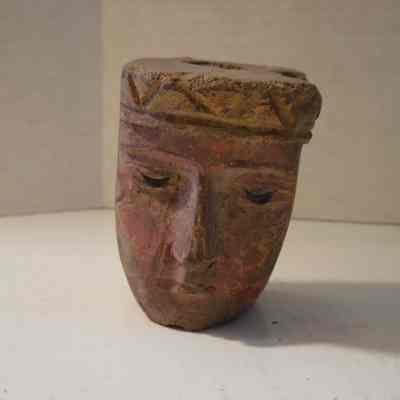 Dark Red Wooden Head