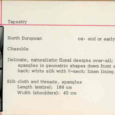 Chasuble with floral design