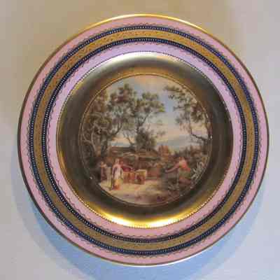 Lavender Austrian plate - Odysseus & Nausikao