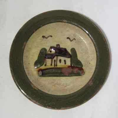Czechoslovakian Demi-tasse Plate with Farm Scene