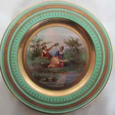 Austrian Plate with Hand Painted Scene - Decoration #2