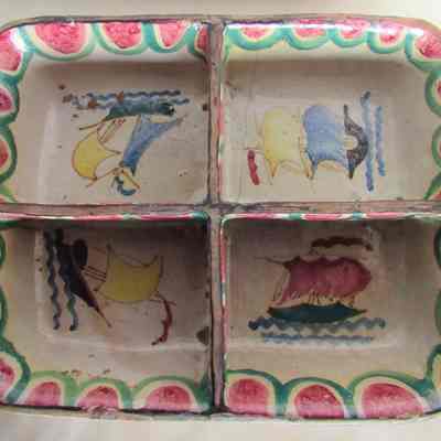 Sicilian Painted 4 Section Platter