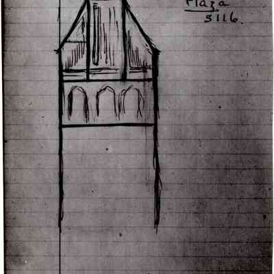 Bungalow, 1924ca renovation sketch, Project to Raise Tower