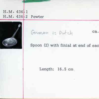 Pewter Spoon with Finial, 18th c.