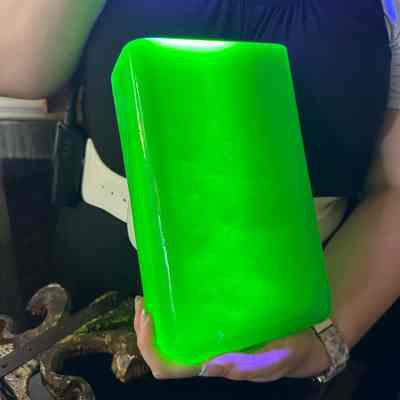 Vase glowing under UV light