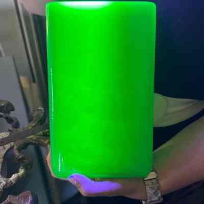 Vase glowing under UV light