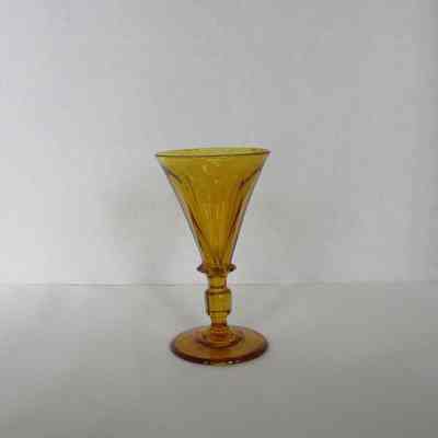 Amber Glass Wine Flute