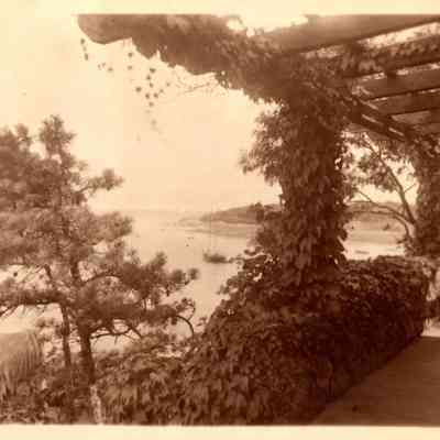 Bungalow Patio looking down on schooner (1911-1920) copy(1)