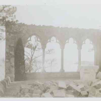 1930s Cloister Arches with stone rubble