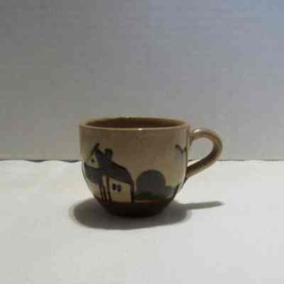 Czechoslovakian Demi-tasse Cup with Farm Scene