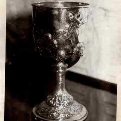 Silver Chalice with Leaf & Acorn Decoration