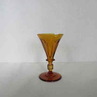 Amber Glass Wine Flute