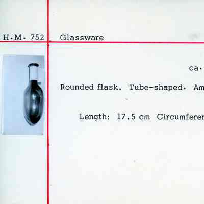 Amber Glass Tube Shaped Flask