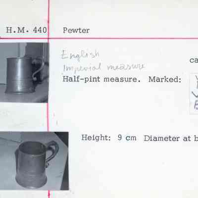Pewter Half-Pint Tankard, VFBB Mark
