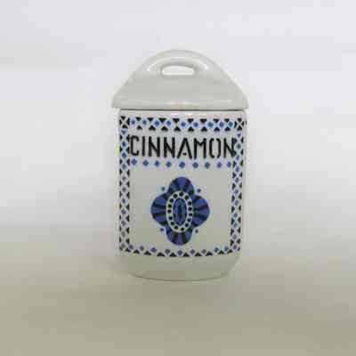 Czechoslovakian Cinnamon Cannister with Cover