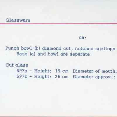 Punchbowl with Cut Glass Stand