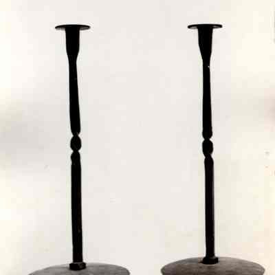 Italian Bronze Twisted Candlestick, set of 2