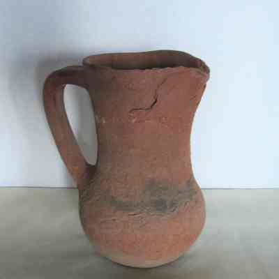 15thc Unglazed Ceramic Pitcher