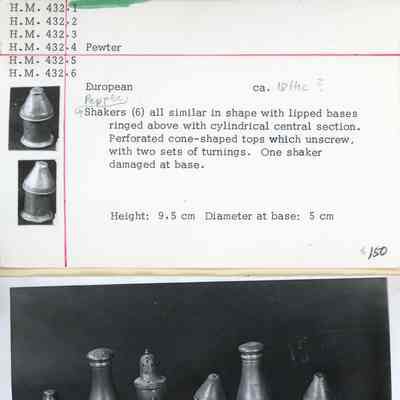 Pewter Pepper Shaker with Cone Top