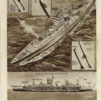 Long Beach warship under construction poster