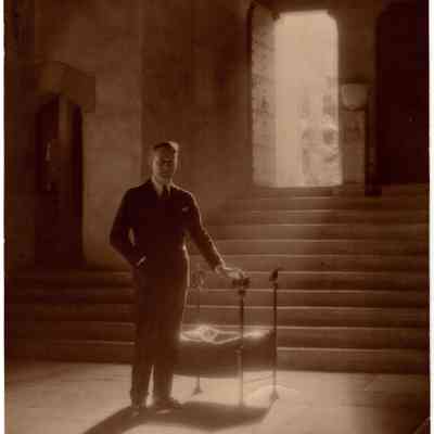 1930-1945 Hammond in Great Hall with Bishop's Faldstool