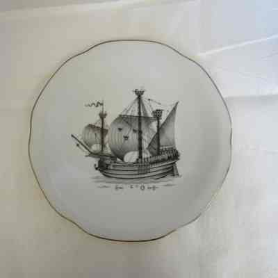 Set of 4 Swedish Ship Plates