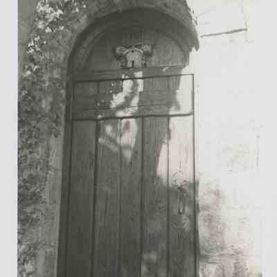1937 door from cat garden to side of castle