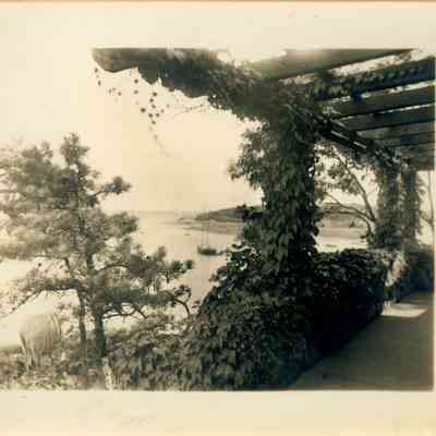 Bungalow Patio looking down on schooner (1911-1920) copy(2)