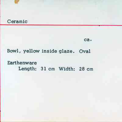 Yellow Earthenware Bowl